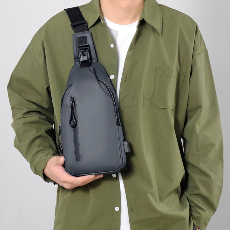 Black Sling Crossbody Backpack Shoulder Bag For Men Chest Bag - The Noble Thread