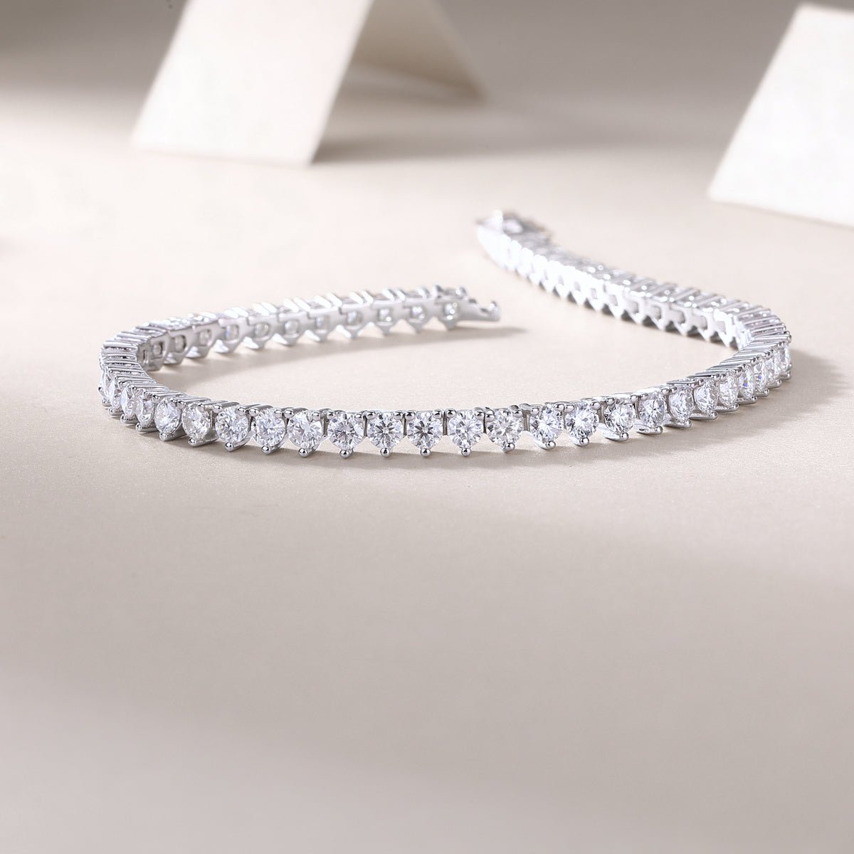 Mark Luxury Fashion Mosan Diamond S925 Silver Bracelet Comparable To Natural Diamonds - The Noble Thread