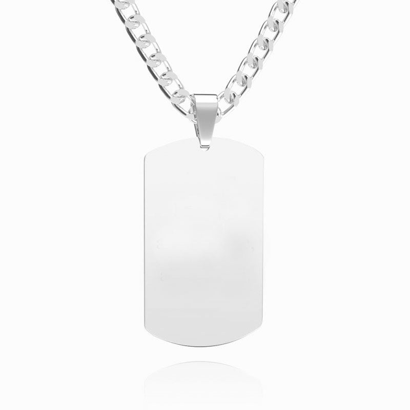Personalized necklace with stainless - steel text color image carving photo carving pendant - The Noble Thread