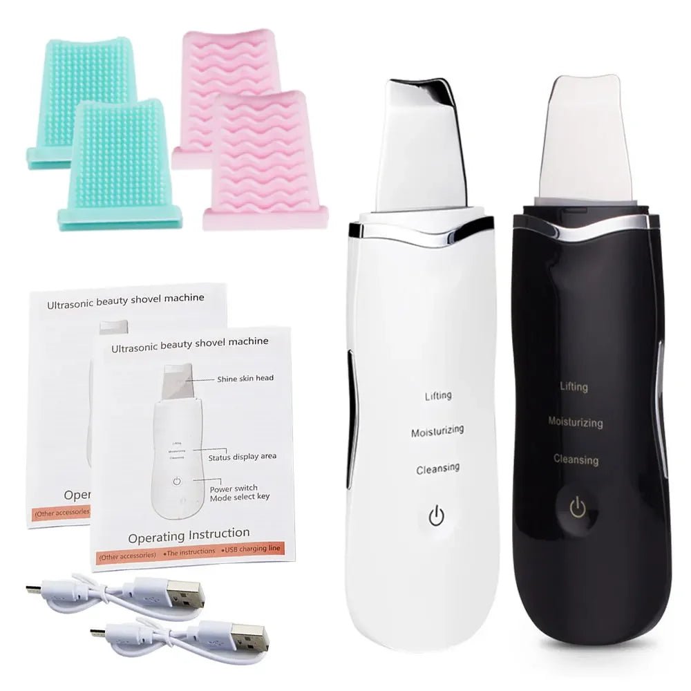 Ultrasonic Skin Scrubber | Deep Pore Cleaner & Blackhead Remover – At - Home Spa Exfoliation