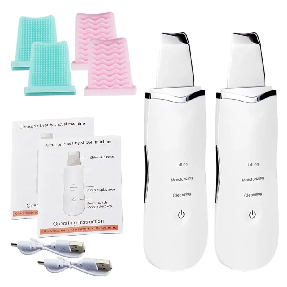 Ultrasonic Skin Scrubber | Deep Pore Cleaner & Blackhead Remover – At - Home Spa Exfoliation