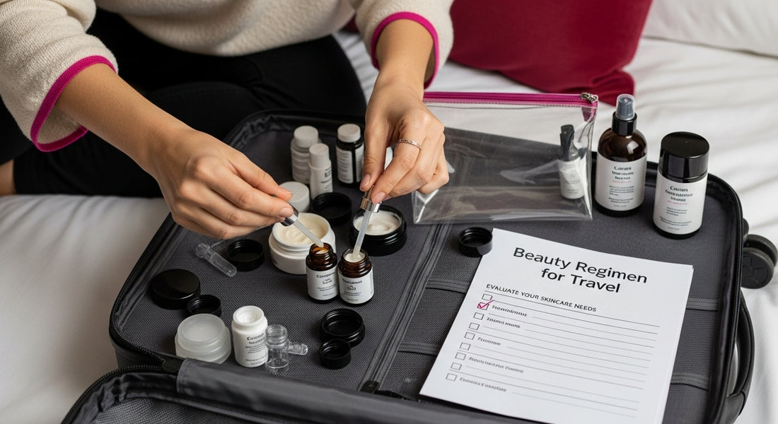 travel skincare packing
