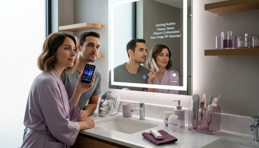 modern beauty tech vanity