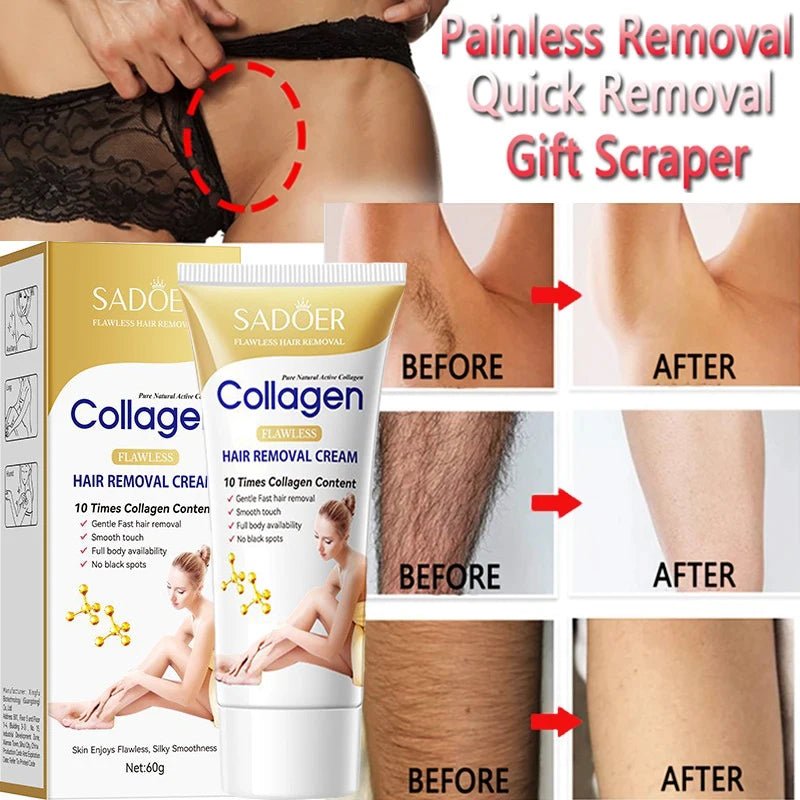 Fast Hair Removal Cream - Painless Depilatory for Men & Women - The Noble Thread