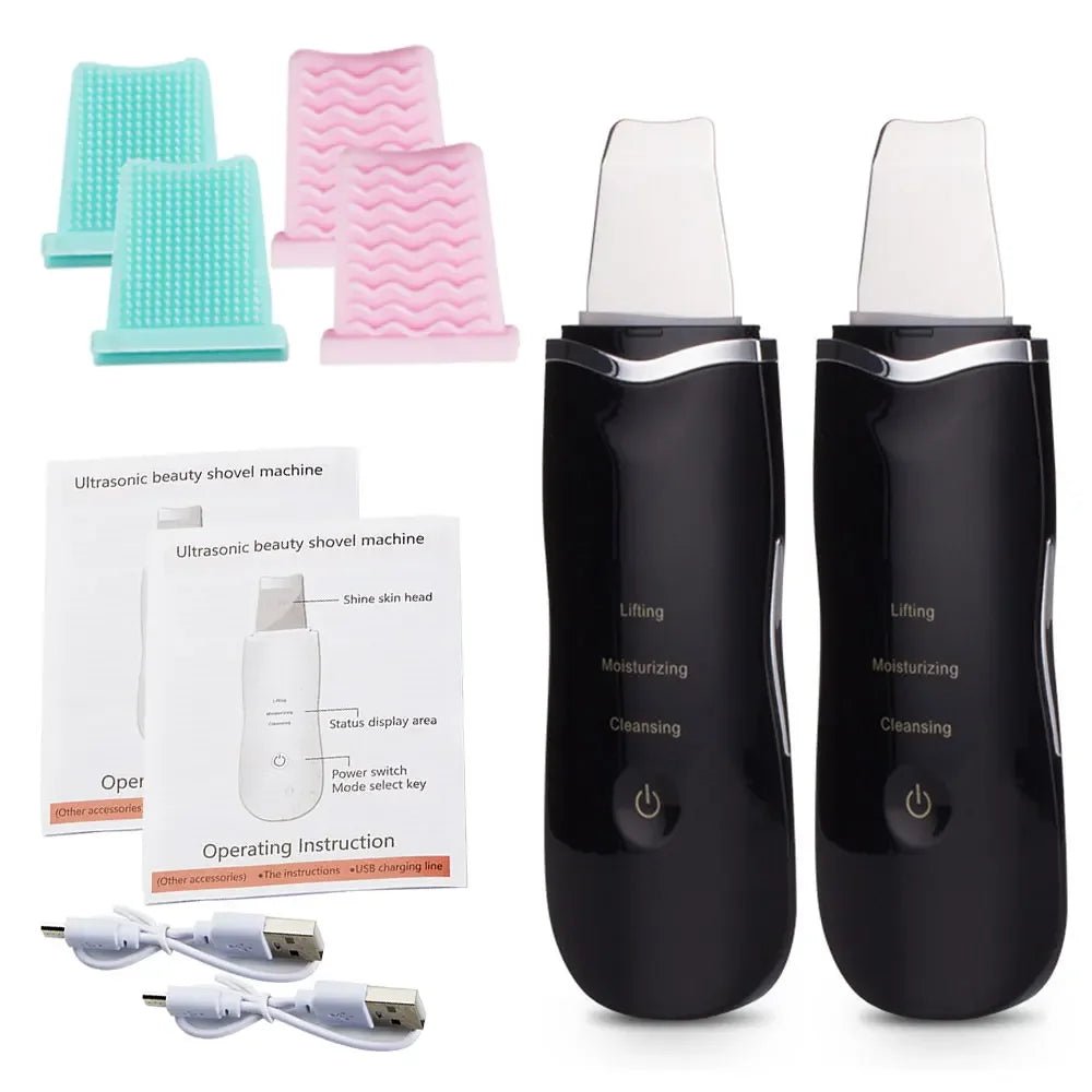 Ultrasonic Skin Scrubber | Deep Pore Cleaner & Blackhead Remover – At - Home Spa Exfoliation 