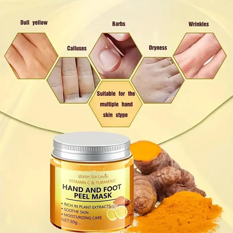 Vitamin C Turmeric Hand Mask - Brightening Hand Treatment - The Noble Thread